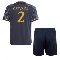 Koszulka piłkarska Real Madrid Daniel Carvajal #2 Strój wyjazdowy dla dzieci 2023-24 tanio Krótki Rękaw (+ Krótkie spodenki)